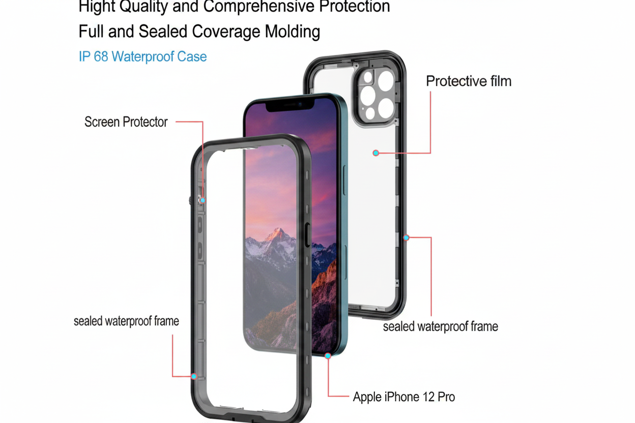 iPhone 12 Pro Waterproof Case Redpepper Full Protective Cover
