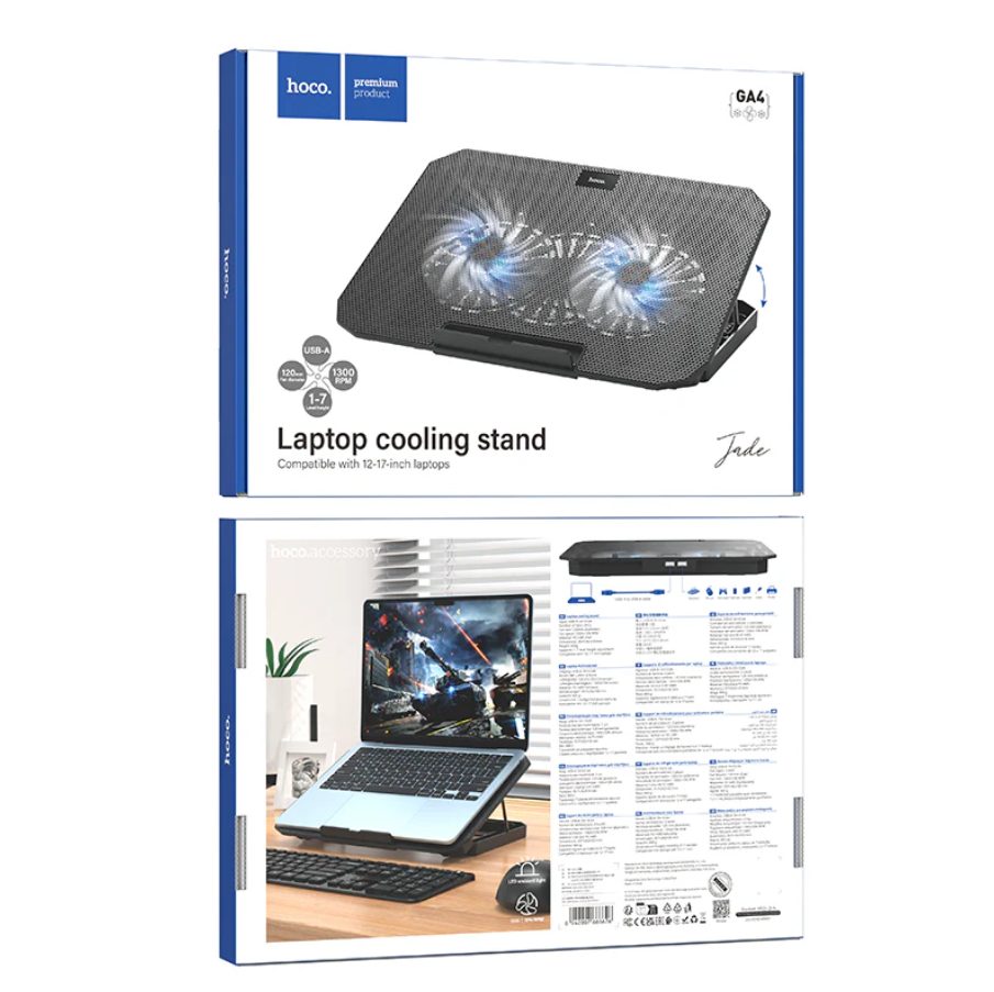 Laptop Stand with Cooling Fan Adjustable (GA4)
