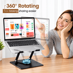 360° rotating laptop stand with dual cooling fans