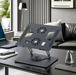360° rotating laptop stand with dual cooling fans