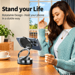 360-degree rotating magnetic phone holder with foldable design