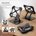 360° Rotating Tablet & Phone Stand | Adjustable Folding Metal Desktop Holder