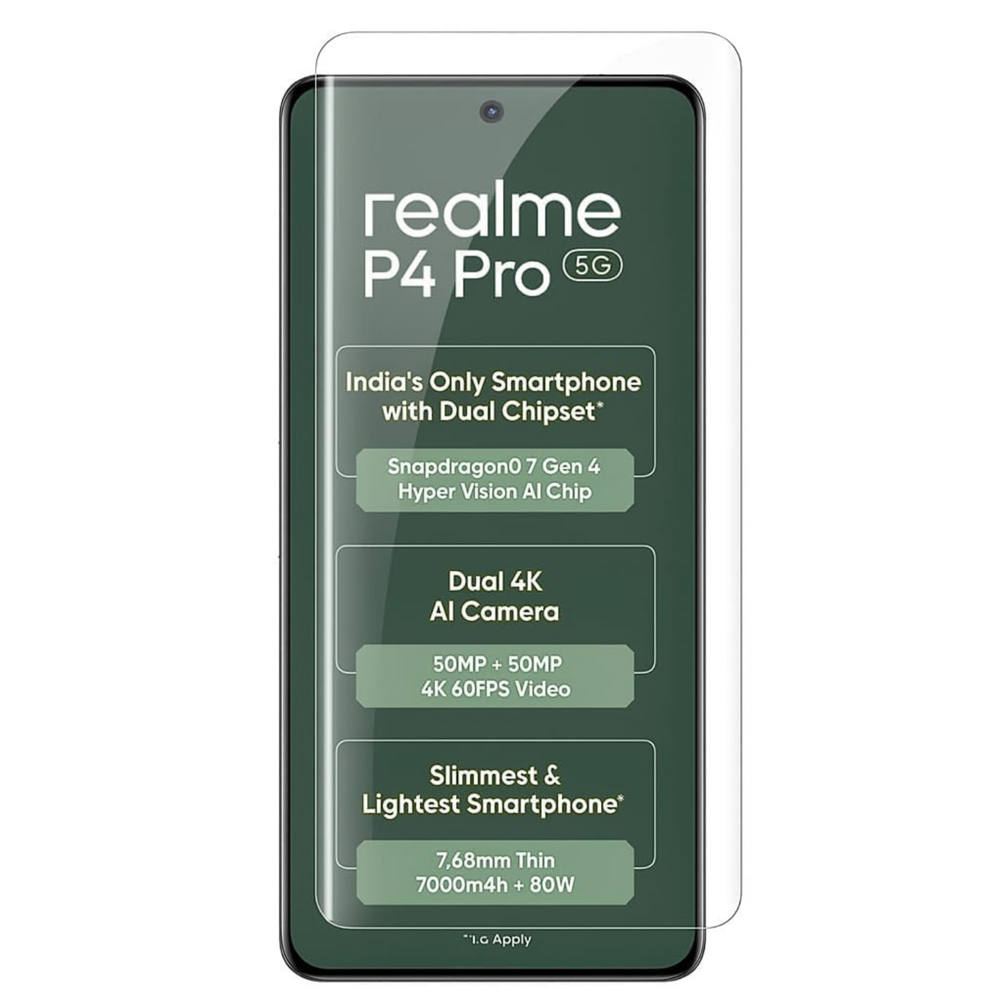 Hydrogel Screen Protector for Realme P4 Pro (Pack of 2)