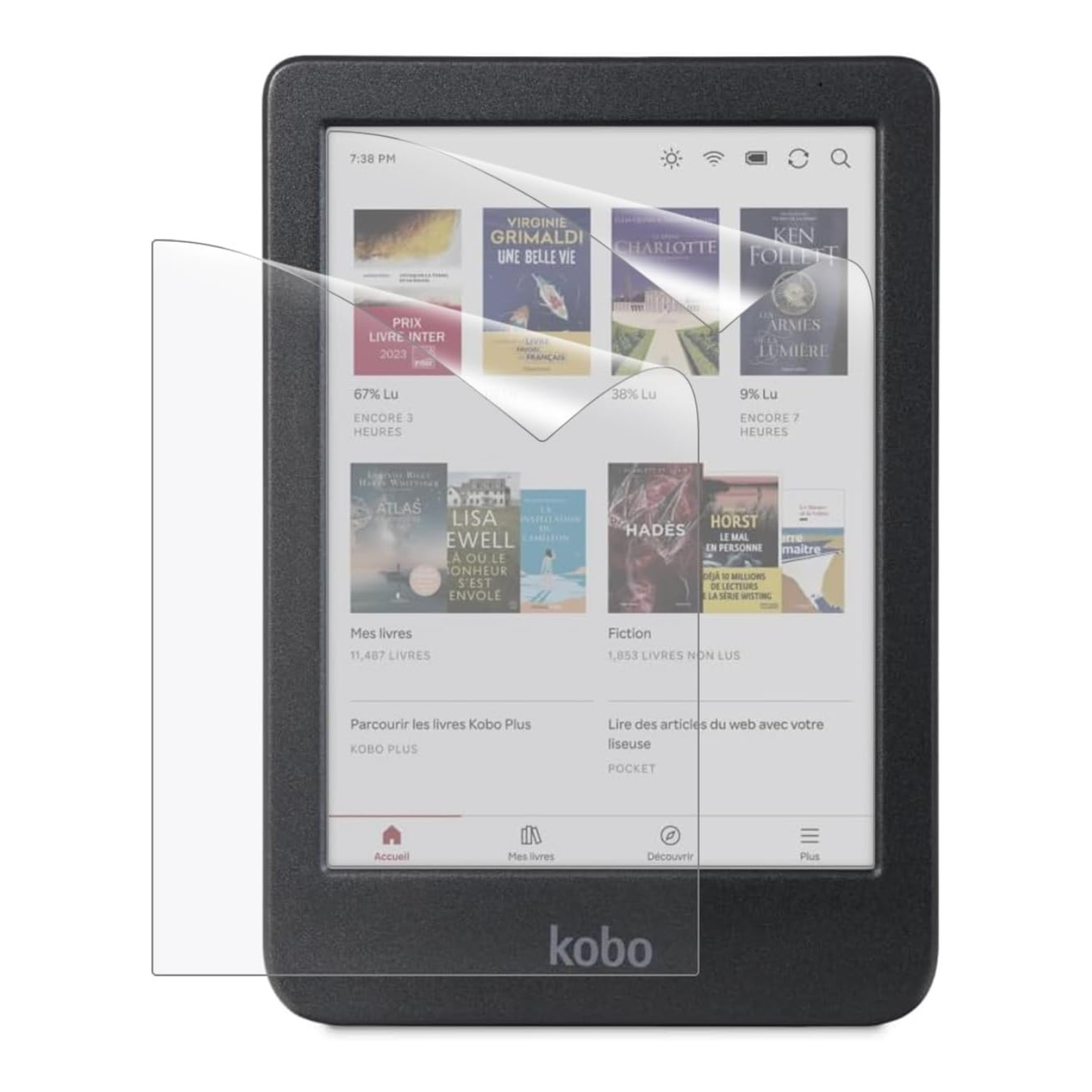 Hydrogel Screen Protector for Kobo Clara Colour (Pack of 2)