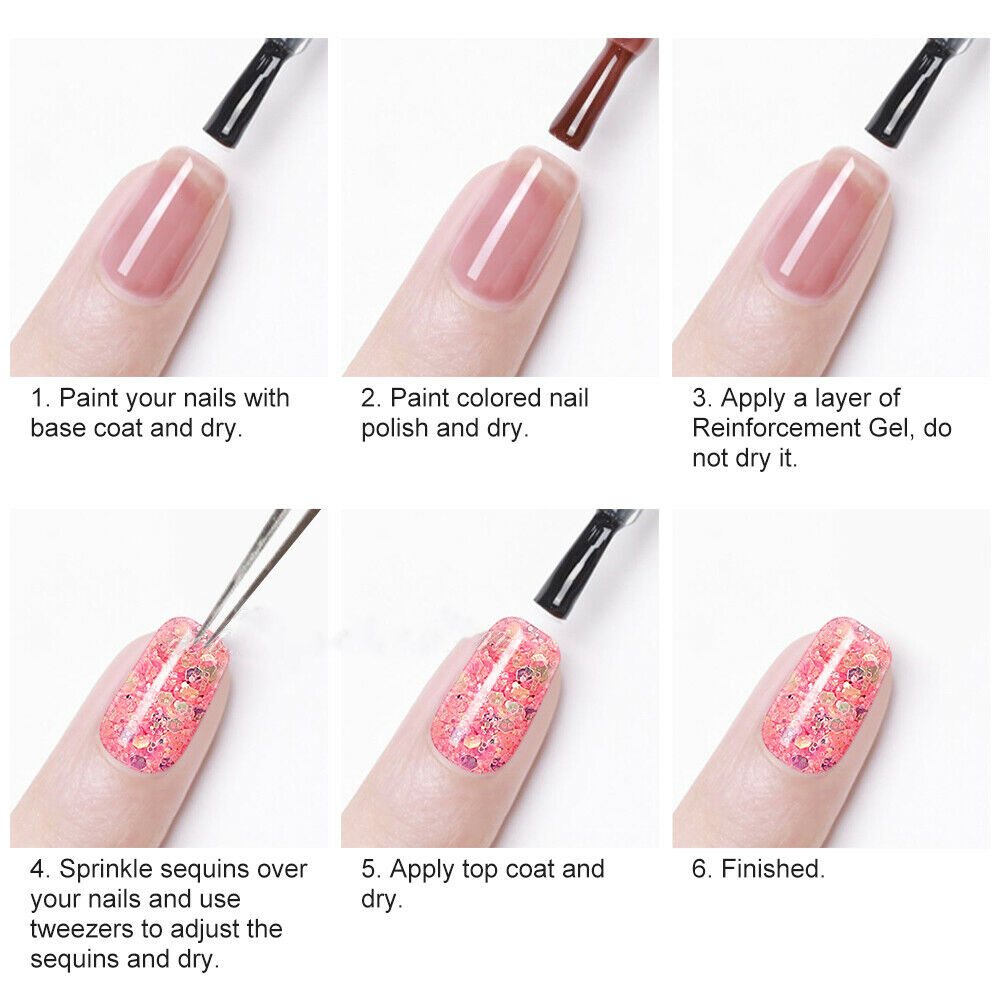 12 Colors Holographic Nail Sequins Glitter Flakes Sparkle Confetti Art Decal