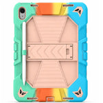 Apple iPad Air 11-Inch M2 Rugged Shockproof Case with Kickstand (Rainbow)