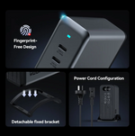 100W GaN desktop charging station with three USB-C ports and one USB-A port