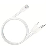 Barrel Jack 3 in 1 Power Cable - (White) 1m - charger / White - Electronics Accessories