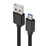 Charger Cable for Oppo Phones USB-A to micro-USB (Black) 1m - Black - Electronics Accessories