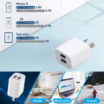 Dual USB Power Adapter Wall Plug (NZ / AUS) (White) - White - Phone/Tablet Accessories
