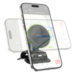 H97 magnetic dashboard phone holder with double-leg support base