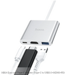 HB14 USB-C hub with USB 3.0, HDMI output and PD charging