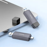 HB45 2-in-1 USB 3.0 Card Reader NZ β Dual USB-A & Type-C