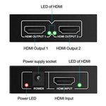 HDMI Splitter 1x2 4K 30Hz 1 In 2 Out 1.4b