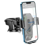 Hoco HW3 Wireless Fast Charging Car Phone Holder | 5W–15W Dashboard & Windshield Mount
