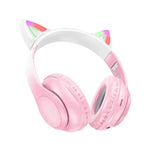 Hoco W42 Pink LED Wireless Bluetooth Headphone NZ