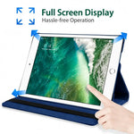 iPad 6th Generation 9.7 (2018) Rotating Case – 360° Slim Protective Cover with Stand (Blue)