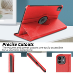 Red rotating protective case for Apple iPad Pro 11-inch M4 2024