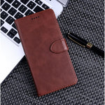 iPhone 13 Pro Max Wallet Case – Slim Leather Flip Cover - Brown
