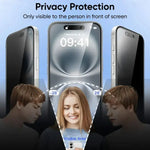 iPhone 16 Pro Max Privacy Tempered Glass Screen Protector β 9H HD Anti-Spy 2.5D Rounded Edge Impact & Scratch Resistant