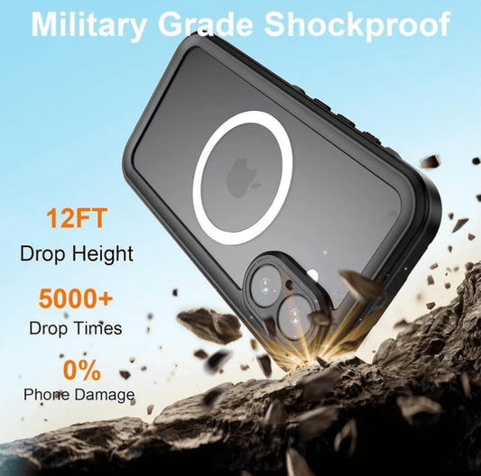 Clear back rugged waterproof case for iPhone 17