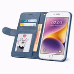 iPhone 6 Flip Wallet Case Cowhide Dot Pattern - Mobile Phone