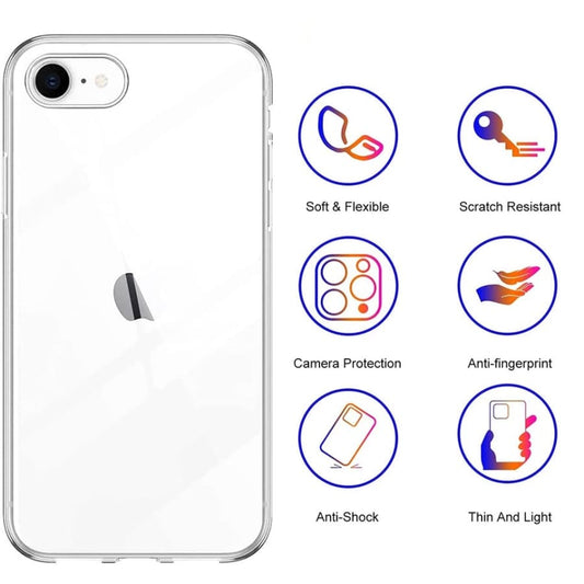Silicone Case for iPhone SE (3rd / 2nd Gen) (Clear)