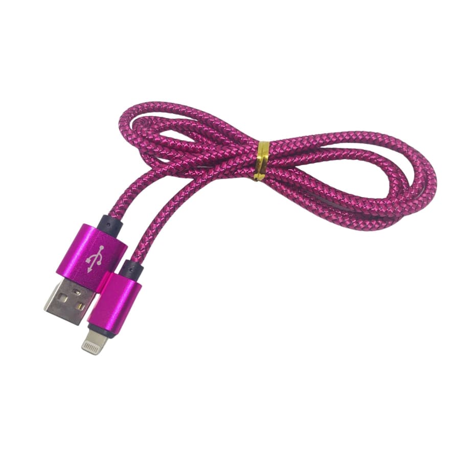 Charger Cable for iPhone/iPad 1m (Rose Red)
