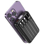 J135 Rico Magnetic Wireless Power Bank 10000mAh with Built-In Cables