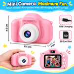 kids digital camera with compact design and built-in screen