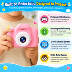 kids digital camera with compact design and built-in screen