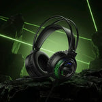 Lightweight Wired Gaming Headset with 40mm Drivers Mic & LED (W118)