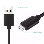 Micro USB Cable - 25cm (Black) - Black - Electronics Accessories