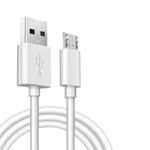 Micro USB Cable - 25cm (White) - White - Electronics Accessories