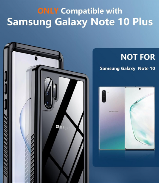 Samsung Galaxy Note 10 Plus waterproof case clear back