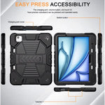 Rugged iPad Pro 11ββ Case β Heavy-Duty Shockproof Cover,Stand & Pencil Holder