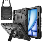 Rugged iPad Pro 11ββ Case β Heavy-Duty Shockproof Cover,Stand & Pencil Holder - Black