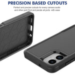 Samsung Galaxy A06 4G Dual Layer Armor Hard Case β Black - Mobile Phone