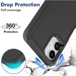 Samsung Galaxy A06 4G Dual Layer Armor Hard Case β Black - Mobile Phone