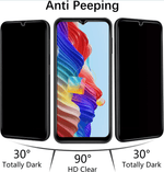 Samsung Galaxy A07 Privacy Tempered Glass Screen Protector (2 Pack) β 9H HD Anti-Spy, 2.5D Rounded Edge, Impact & Scratch Resistant