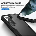 Samsung Galaxy S21 FE Dual Layer Armor Hard Case β Black - Mobile Phone