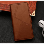 Samsung Galaxy S21 Flip Wallet Case Cowhide Dot Pattern - Brown - Mobile Phone