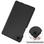 Samsung Galaxy Tab A9 8.7 Trifold Folio Stand Slim PU Leather Magnetic Flip Cover Case