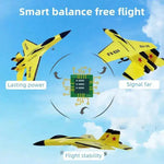 SU35 Remote Control Glider Aircraft FX620 FX820 2.4G with LED Lights - Yellow