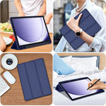 Ultra-Thin PU Leather Magnetic Case with Pencil Holder for Samsung Galaxy Tab A9+ Plus β Full Body Protective Folio