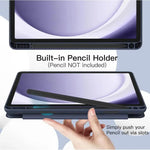 Ultra-Thin PU Leather Magnetic Case with Pencil Holder for Samsung Galaxy Tab A11+ Plus β Full Body Protective Folio