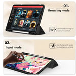 Ultra-Thin PU Leather Magnetic Case with Pencil Holder for Samsung Galaxy Tab A11 β Full Body Protective Folio Cover