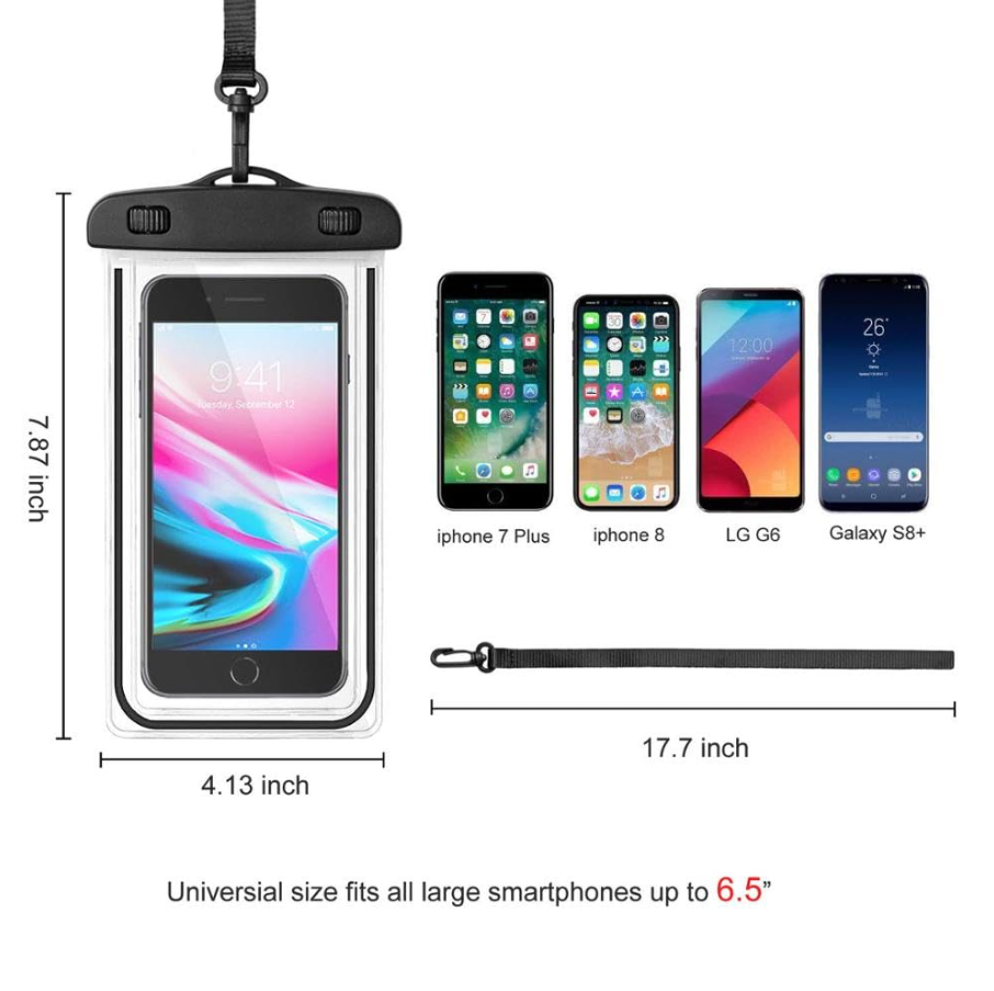 Waterproof Phone Bag with Adjustable Neck Lanyard