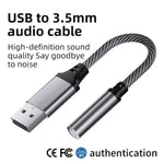 USB to 3.5mm Audio Adapter Cable for Car Computer & Speaker (USB 3.5mm)