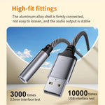 USB to 3.5mm Audio Adapter Cable for Car Computer & Speaker (USB 3.5mm)